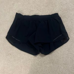 Navy blue size 6 Hotty hot Lululemon shorts. Lightly worn perfect condition.